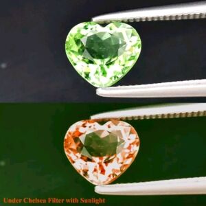 Natural 0.87ct 6.3x5.5mm VS Heart Unheated Green Chrome Tourmaline gemstone